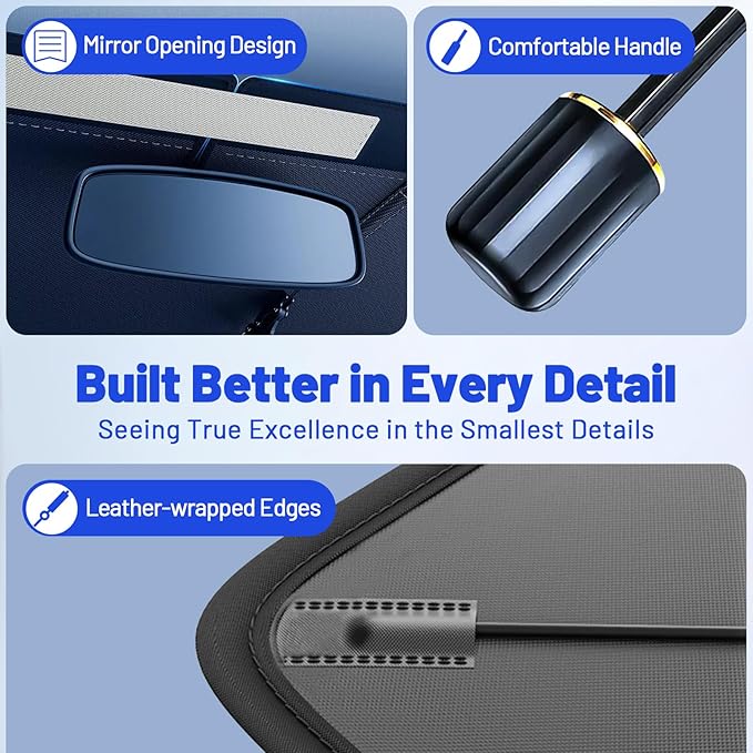 Car Windshield Sun Shade for Kia Carnival 2022-2026 –[Reflective Coated Fabric] Sunshade Umbrella for Front Window, Car Shades Sun Visor Keep Car Cool and Protects Interior, 1:1 Exact Fit