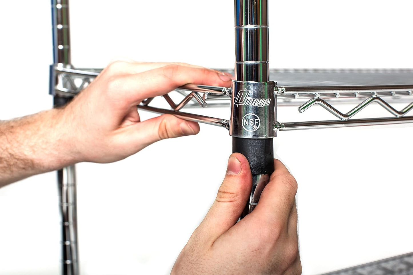 Omega 24" Deep x 66" Wide x 80" High 3 Tier Chrome Starter Shelving Unit