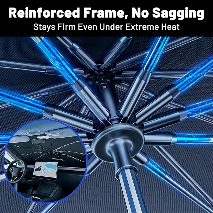 Car Windshield Sun Shade for Jeep Grand Cherokee 2011-2026 –[Reflective Coated Fabric] Sunshade Umbrella for Front Window, Car Shades Sun Visor Keep Car Cool and Protects Interior, 1:1 Exact Fit