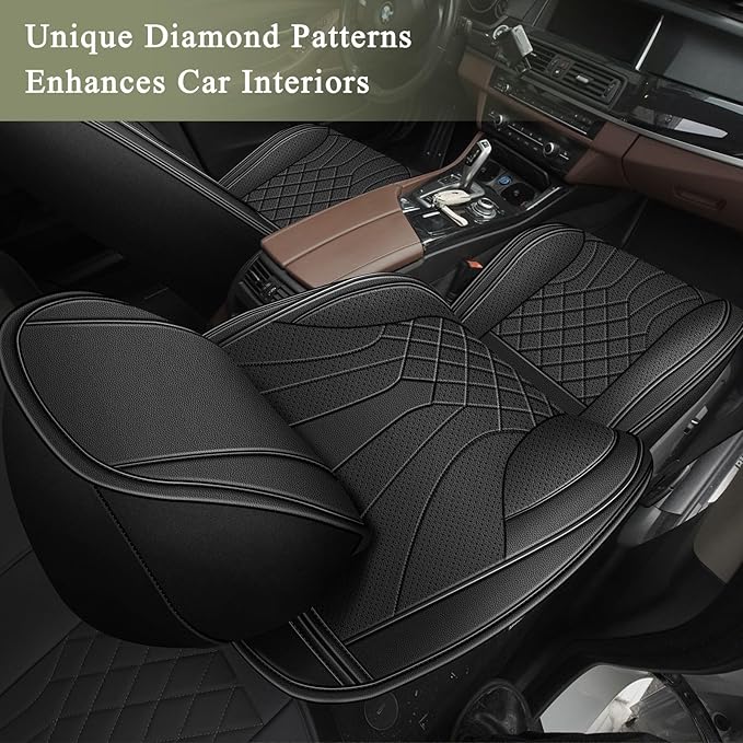 Full Set Car Seat Covers for Lexus NX 300/200t 2007-2025 2026: Breathable Perforated Leather Seat Cover (Black)