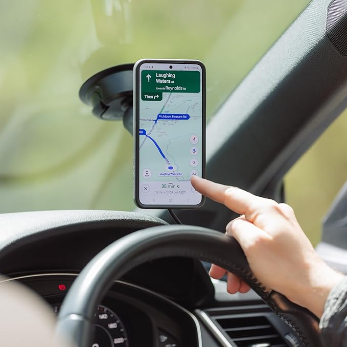 Quad Lock Heavy Duty Suction Car Phone Mount with MAG Phone Case and MAG Wireless Charging Head for iPhone 16