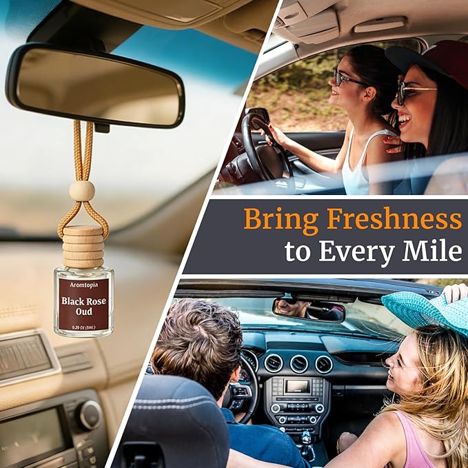 Hanging Car Air Fresheners, Aromtopia Car Fragrance Diffuser, Tequila Inspired Scent, Long-Lasting Automotive Odor Eliminator, Car Rear View Mirror Accessories, Pack of 2