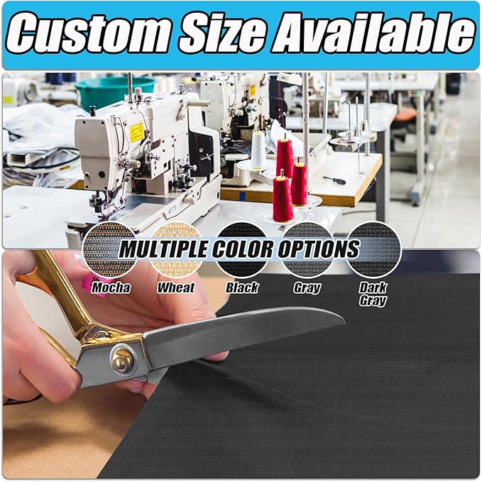 Amagenix 90% Pergola Shade Cover 9'X 11' Dark Gray Sun Shade Cloth with Grommets for Outdoor Garden Patio Porch-Commercial Grade 200 GSM-Cable Zip Ties Included (We Customized)