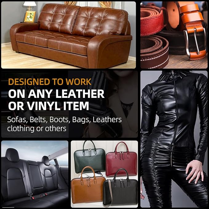 Leather Recoloring Balm, Leather Color Restorer, Leather Restorer for Couches, Leather Scratch Remover, Leather Scratch Repair, Leather Repair Kit for Furniture, Leather Dye (Navy Blue)