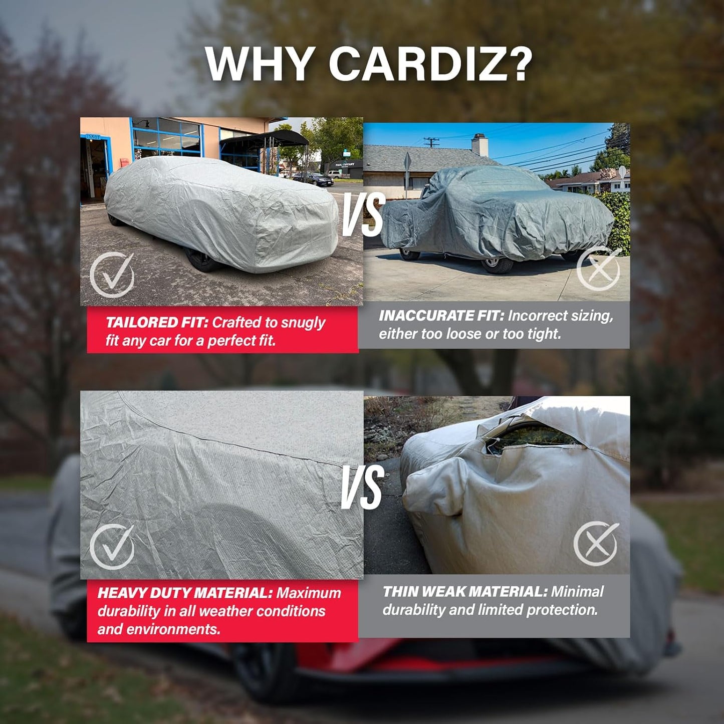 Supreme Full Car Cover - Semi Custom Fit for Nomad 1958 Wagon 2-Door | All-Weather Protection: Waterproof, Dustproof, Windproof, UV-Resistant | Includes Accessories