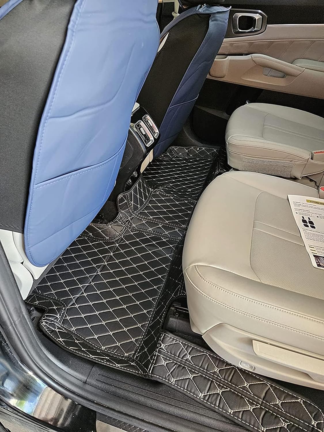 Custom Car Floor Mat Compatible with BMW Mercedes-Benz Toyota Cadillac Lexus Honda Infiniti Nissan Hyundai Kia Audi All Models Cars Sedans SUVs Automotive Mats (Black red)