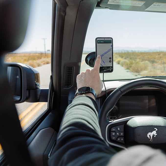 Quad Lock Heavy Duty Suction Car Phone Mount with MAG Phone Case and MAG Wireless Charging Head for iPhone X/XS