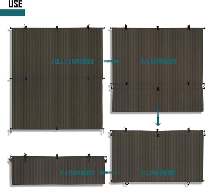 Bynbbur 8'W x 13.5'H Outdoor Patio Shades Foldable Roller Blinds, 220 GSM Sun Shade Roll Up Porch Screens Exterior Shade Cloth for Deck Pergola Backyard, Brown