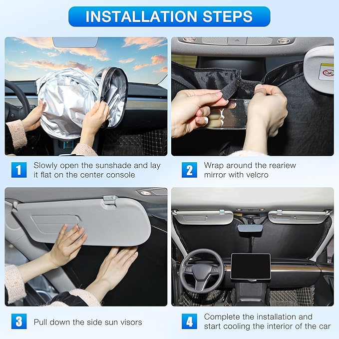 INSAUTO Custom Fit Windshield Sun Shade Accessories for Kia K5 2021-2026, Foldable Front Window Sunshade, UV & Heat Reflector, Keeps Interior Cool, Includes Storage Bag