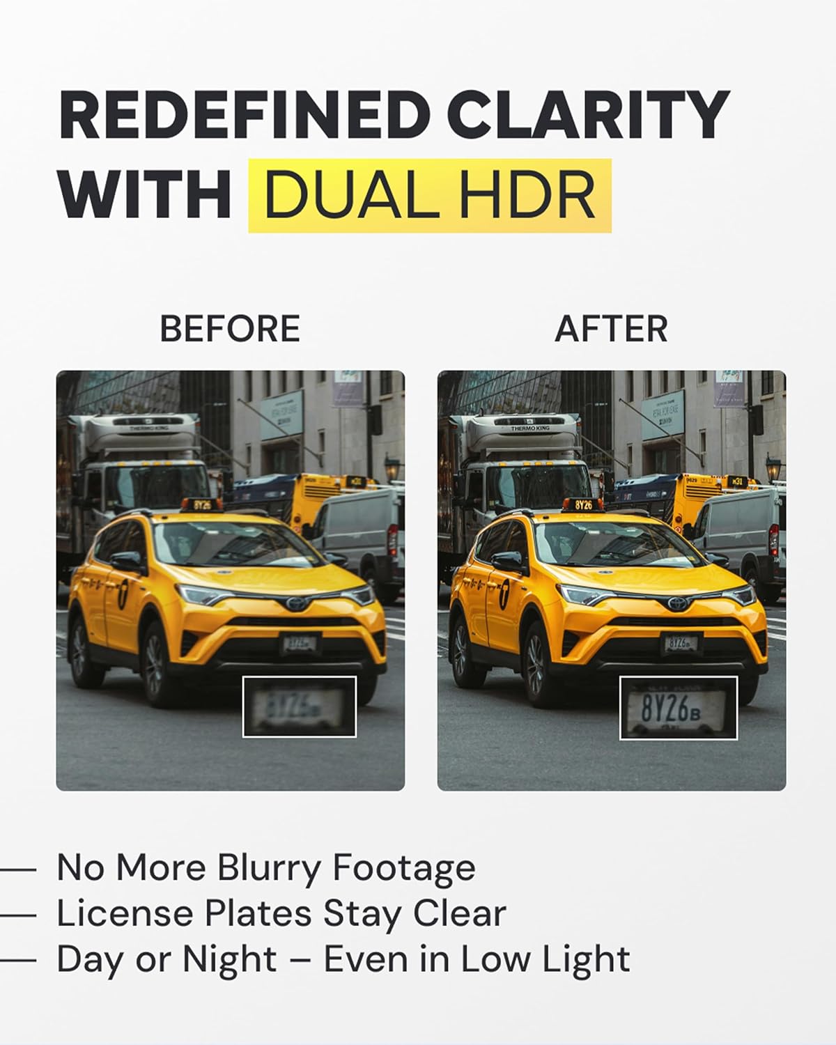 BlackVue Elite 8-1CH Dash Cam – 2K QHD Front Camera with STARVIS 2 Sensor, HDR, Smart Parking Mode, Power Saving, Event Detection, GPS, G-Sensor, USB-C Installation