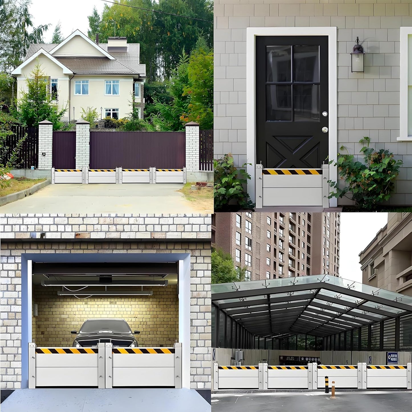 Flood Barriers for Home Exterior - Aluminum Alloy Outdoor Easy Flood Barrier Garage Doors Water Barriers for Flooding,H15.7 Inch/L20FT