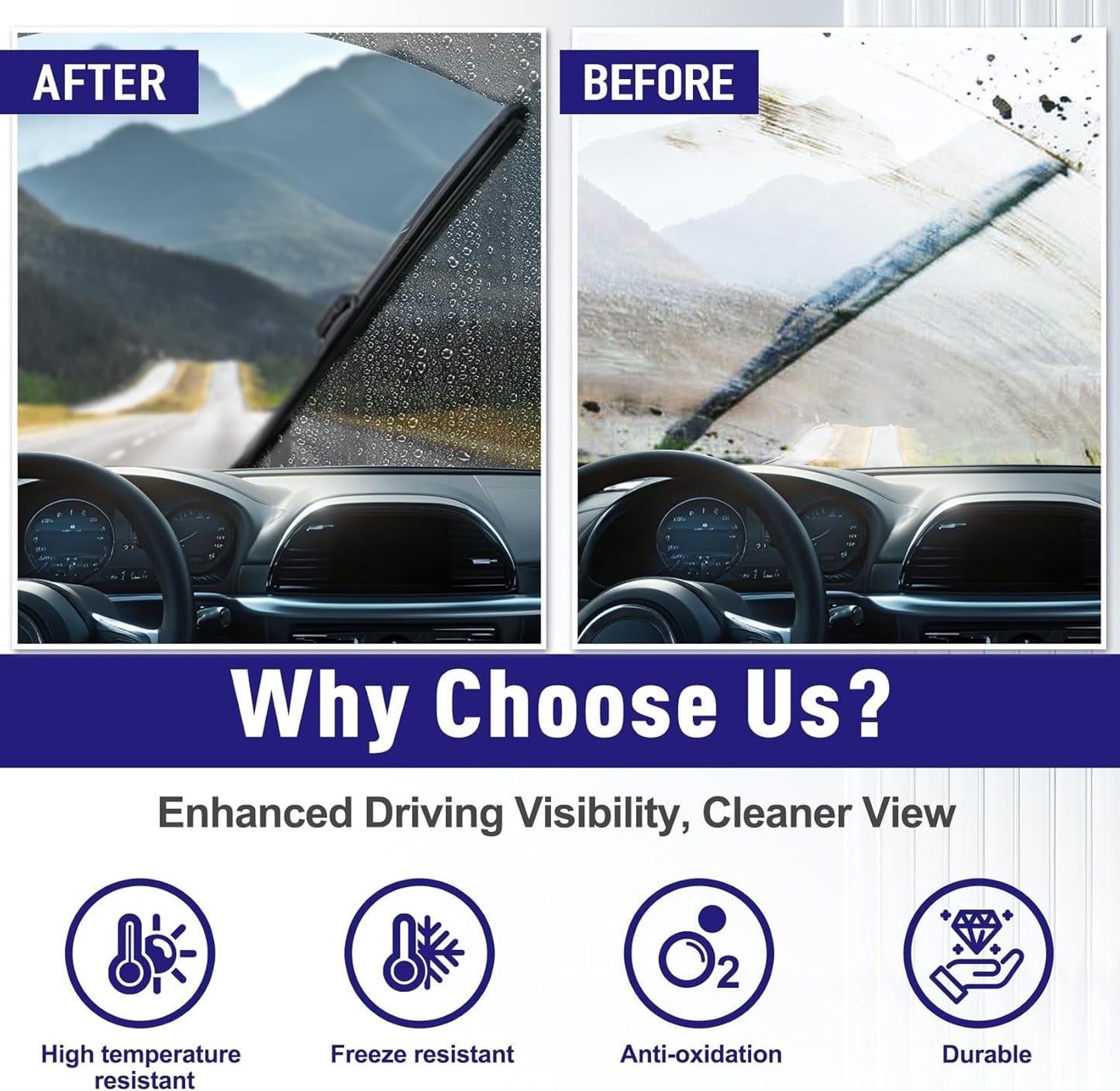 AJK Front Windshield Wiper for Chevrolet Colorado 2019 2020 2021 2022 2023 2024, Original Equipment Window Wipers Blades, Conventional, Vehicle Specific Fit, Pack of 2