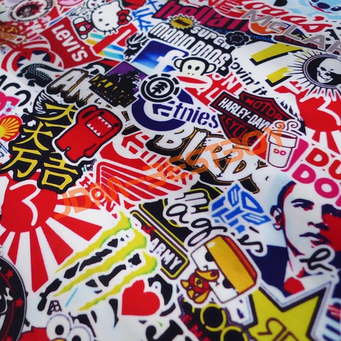 Free Tool Kit EZAUTOWRAP ES Bomber Hellaflush Anime Cartoon Car Vinyl Wrap Sticker Decal Air Release - 60"X96" (5FT X 8FT)