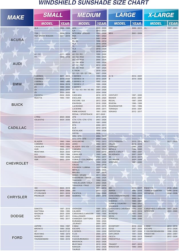 Windshield Sun Shade - American Flag Design, High-Resolution Sun Visor for Car, Truck, SUV with Mirror Cut-Out for Interior Sun Protection, Foldable Car Sun Shade (Black and White, X-Large)