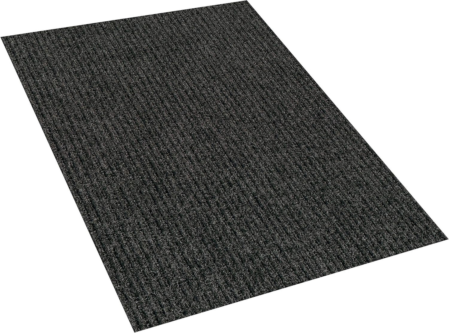 KOECKRITZ Heavy Duty Durable All Weather Indoor/Outdoor Non Slip Entrance Mat Rugs and Runners for Office Business Building Home Garage Front Door - 2' x 6' Charcoal